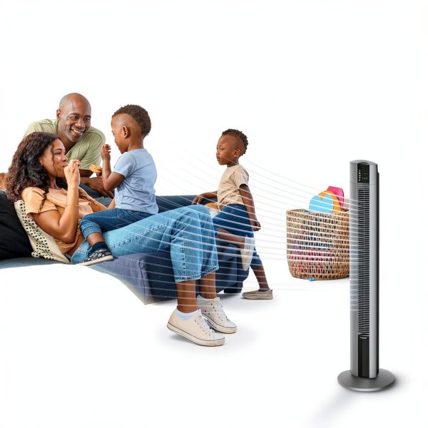 Lasko Tower Fan 48 Inch Quiet Nighttime Remote Control-1