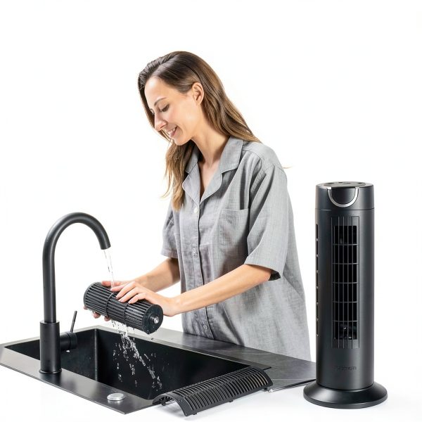 DR.PREPARE Tower Fan Bladeless Remote Control Quiet Cooling-5