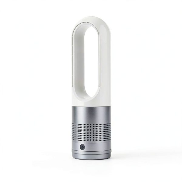 KIAMI Bladeless Tower Fan Silver Remote Control Cooling-1