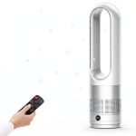 KIAMI Bladeless Tower Fan Silver Remote Control Cooling-0