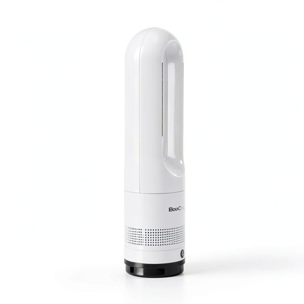 Ecocomfy Bladeless Tower Fan Heater White 22inch Cool+Heater-1