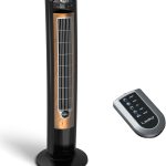 Lasko Tower Fan Black Modern Bladeless Oscillating Remote-0