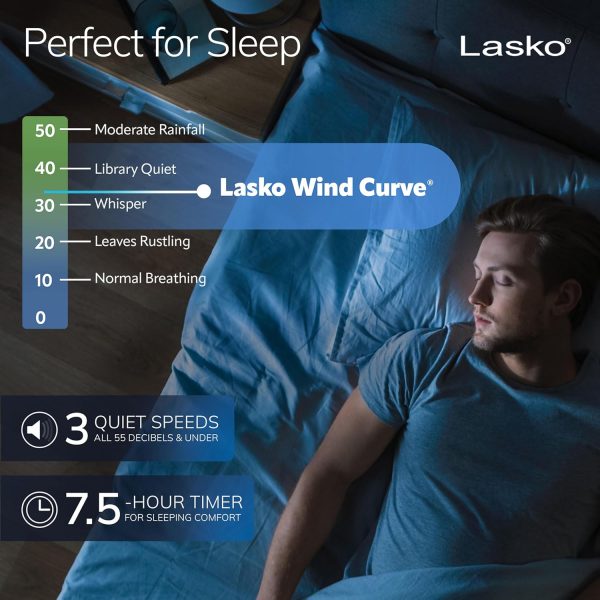 Lasko Tower Fan Black Modern Bladeless Oscillating Remote-4