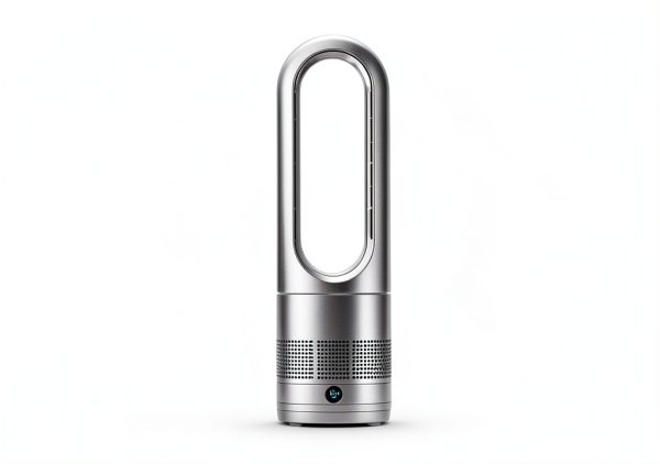 KIAMI Bladeless Tower Fan Silver Remote Control Cooling-6