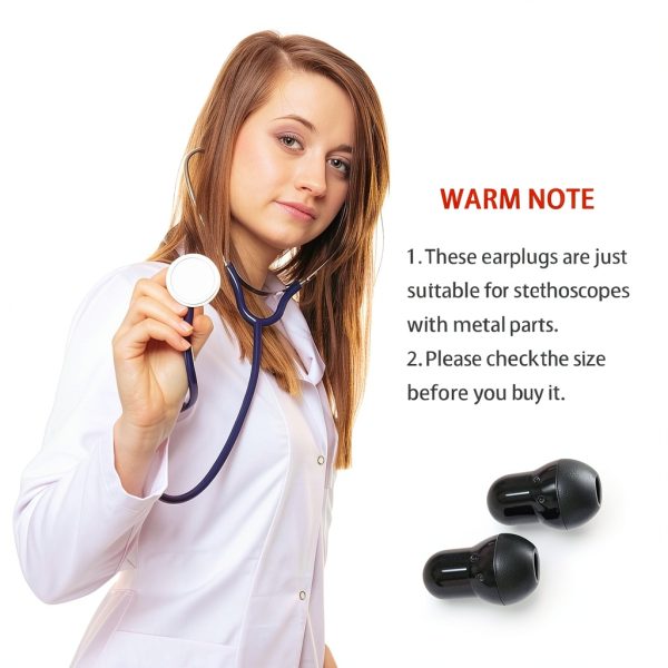 Stethoscope Ear Tips Silicone 10 Pack EVKILKJS Soft Lightweight-2