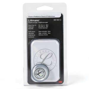 3M Littmann Stethoscope Spare Parts Kit – Classic II Pediatric Diaphragm Assembly, Includes Black & Gray Rim, Floating Diaphragm, 40012-0