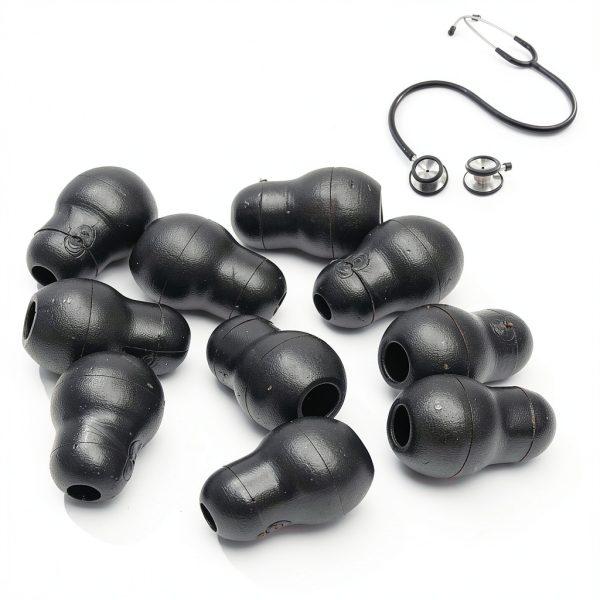 10pcs 2cm Silicone Black Super Soft Earplug Eartips Earpieces For Littmann Stethoscope-1