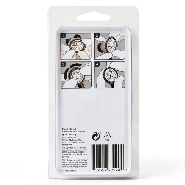 3M Littmann Stethoscope Spare Parts Kit – Classic II Pediatric Diaphragm Assembly, Includes Black & Gray Rim, Floating Diaphragm, 40012-1