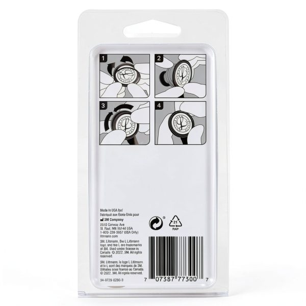 3M Littmann Stethoscope Spare Parts Kit – Classic II Infant Diaphragm Assembly, Includes Black & Gray Rim, Floating Diaphragm, 40013-1