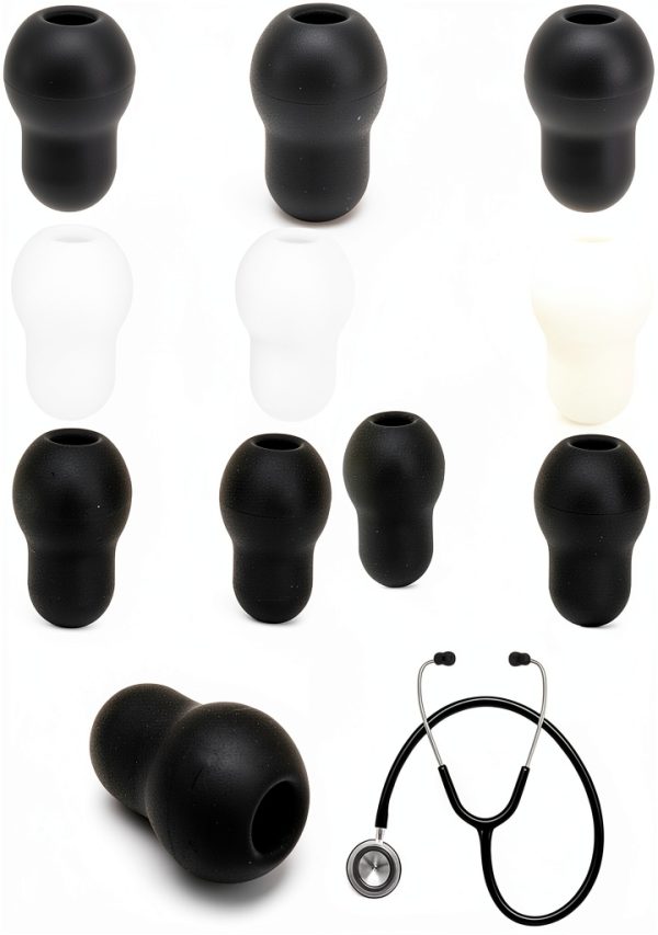 Ear Tips Replacement 12 Pcs MILAKE Silicone EKO CORE 500 Stethoscope-0