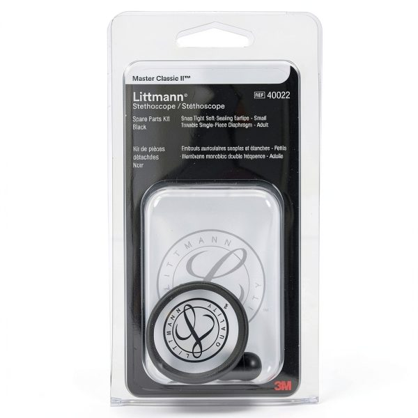 3M Littmann Stethoscope Kit Black – Tunable Diaphragm & Eartips 40022-1