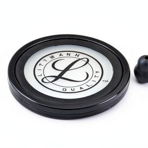 3M Littmann Stethoscope Spare Parts Kit – Black, Compatible with Master Cardiology™, Includes Snap Tight Soft-Sealing Small Eartips, Tunable Diaphragm & Rim, 40011-0