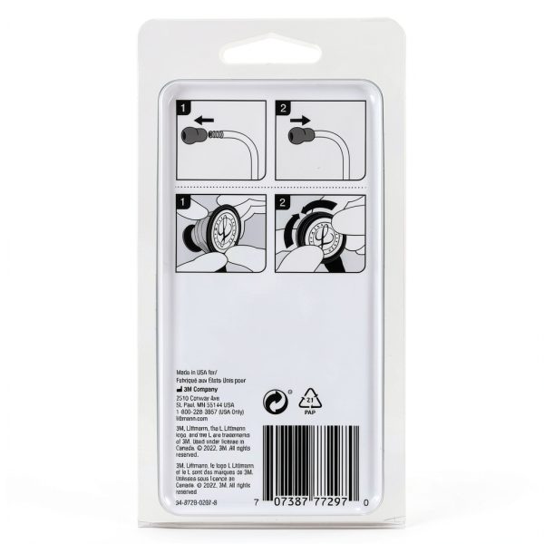 3M Littmann Stethoscope Spare Parts Kit – Gray, Compatible with Classic II S.E., Includes Snap Tight Soft-Sealing Small Eartips, Tunable Diaphragm & Rim, Non-Chill Bell Sleeve, 40006-1