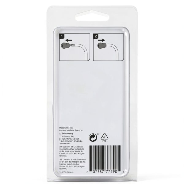 3M™ Littmann® Stethoscope Spare Parts Kit, Snap Tight Soft-Sealing Eartips, Black, Large and Small, 40001-1