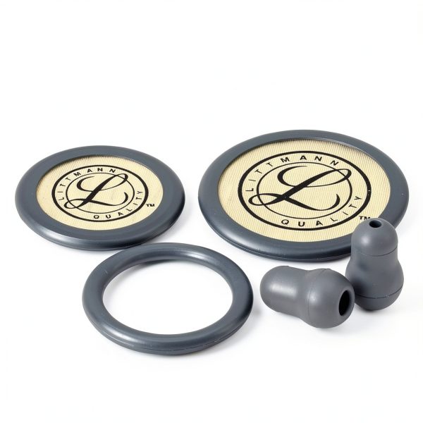 3M Littmann Stethoscope Spare Parts Kit – Gray, Compatible with Classic III™, Cardiology IV™, CORE Digital, Includes Eartips, Adult & Pediatric Diaphragms, Non-Chill Bell Sleeve, 40017-2